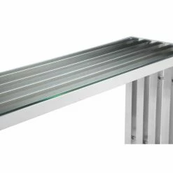 New ๐ฅฐ Pangea Home Vlad Console Brushed Metal ๐ฏ 9 New ๐ฅฐ Pangea Home Vlad Console Brushed Metal ๐ฏ -Convenience Concepts Shop scalePANG495