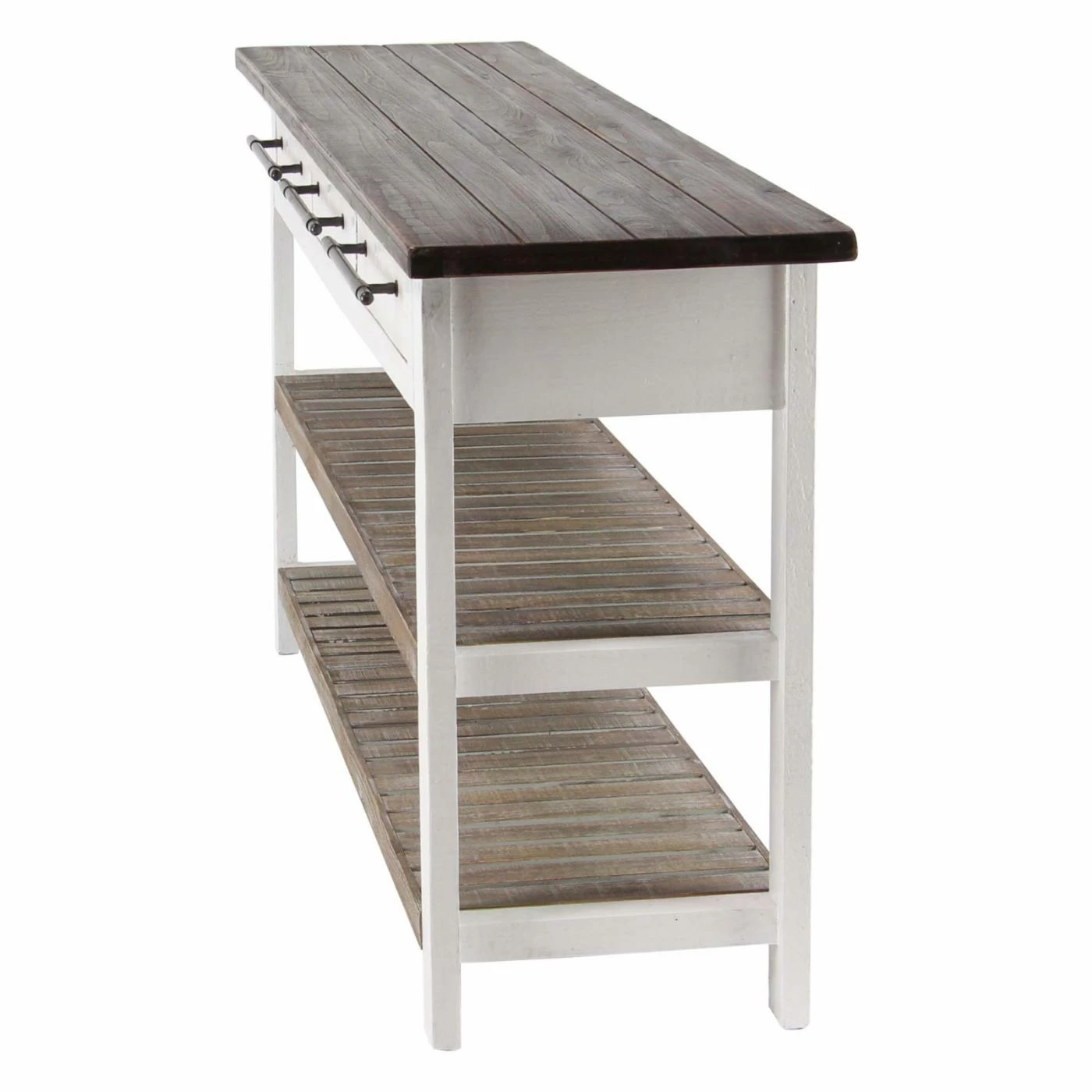 Buy π DecMode Traditional 3-Drawer Wooden Console Table π - Image 5