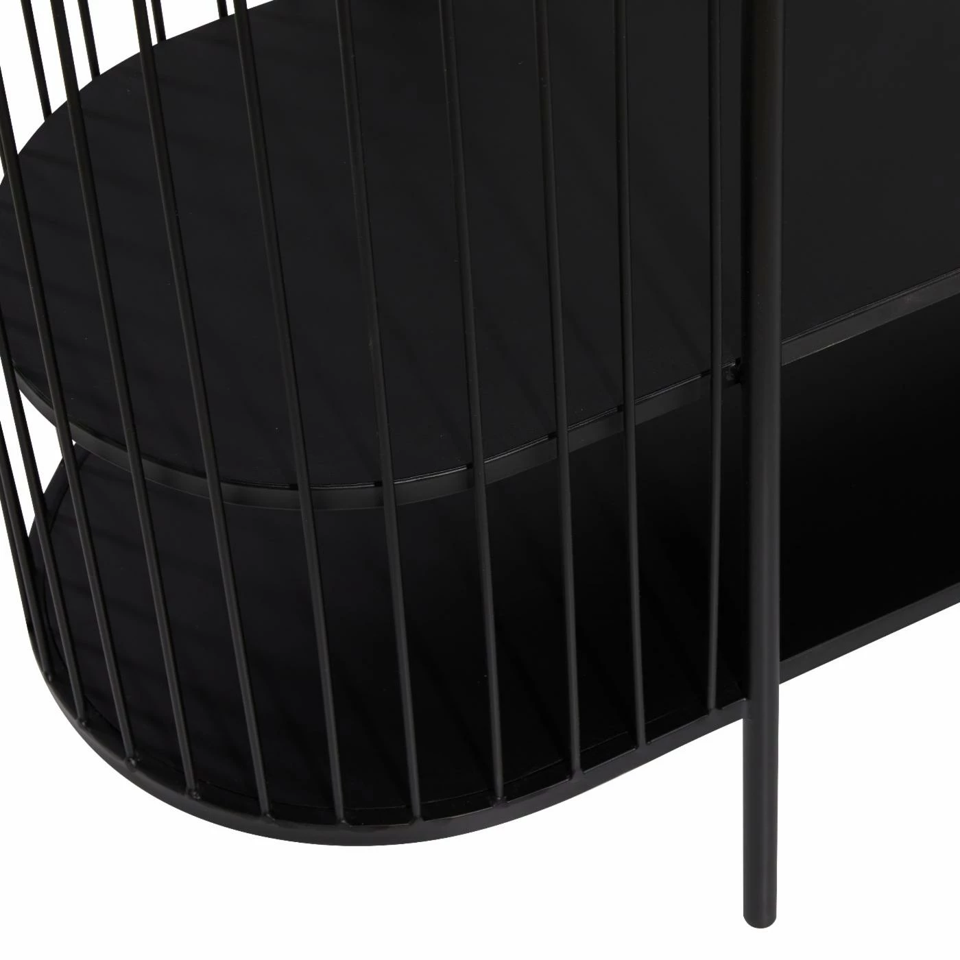 Best reviews of 👍 Metal DecMode 3 Tier Modern Polished Caged Oval Console Table 🤩 - Image 5
