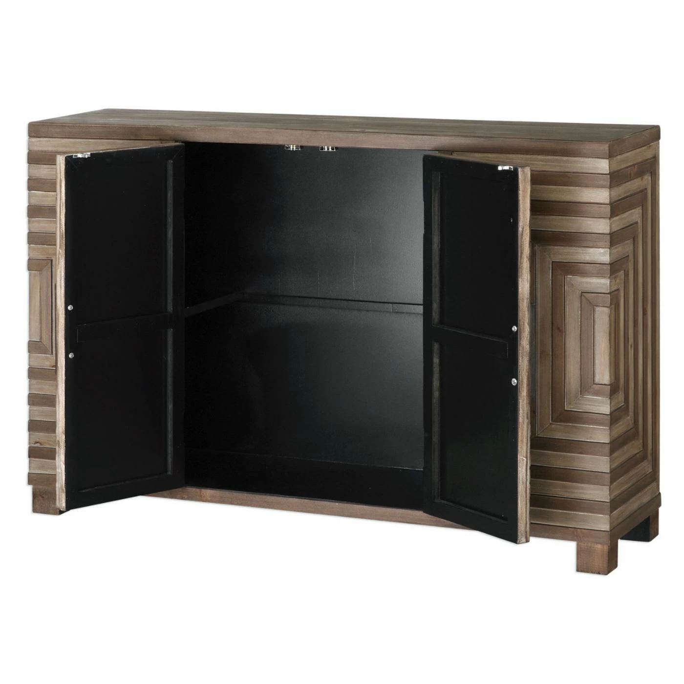 Budget 🔥 Wood Uttermost Layton Geometric Console Cabinet ✨ 5 Budget 🔥 Wood Uttermost Layton Geometric Console Cabinet ✨ - Image 5