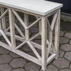 Hot Sale 🔥 Wood Uttermost Catali Ivory Stone Console Table ✨ 12 Hot Sale 🔥 Wood Uttermost Catali Ivory Stone Console Table ✨ -Convenience Concepts Shop scaleUMC8264