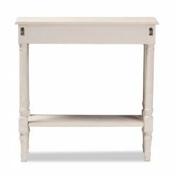 Hot Sale 🎉 Wood Baxton Studio Ariella Country Cottage Farmhouse 1 Drawer Console Table 👏 -Convenience Concepts Shop scaleWSI3998